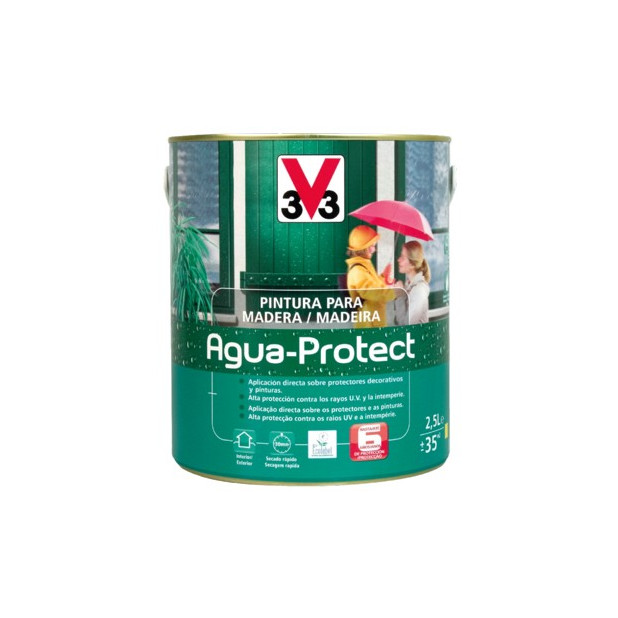 PINTURA PARA MADERA AGUA-PROTECT BLANCO 0,5LTS