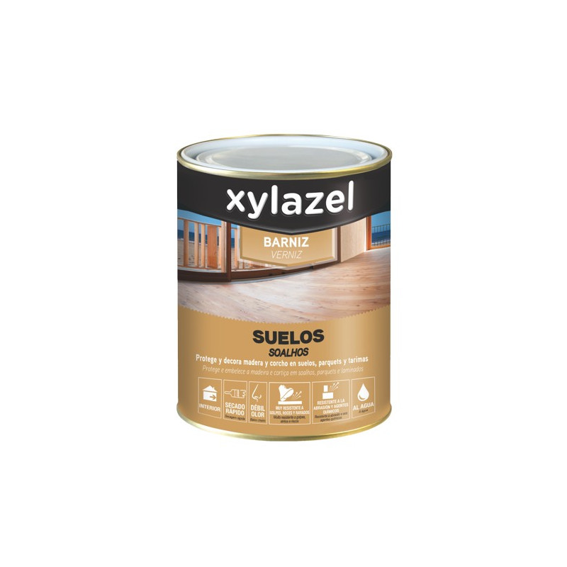 BARNIZ XYLAZEL SUELOS AGUA BRILL.INCOLORO 750ML