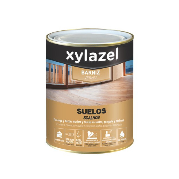 BARNIZ XYLAZEL SUELOS AGUA BRILL.INCOLORO 750ML
