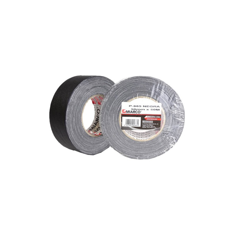 CINTA AMERICANA TELA NEGRA 38MMx50MTS