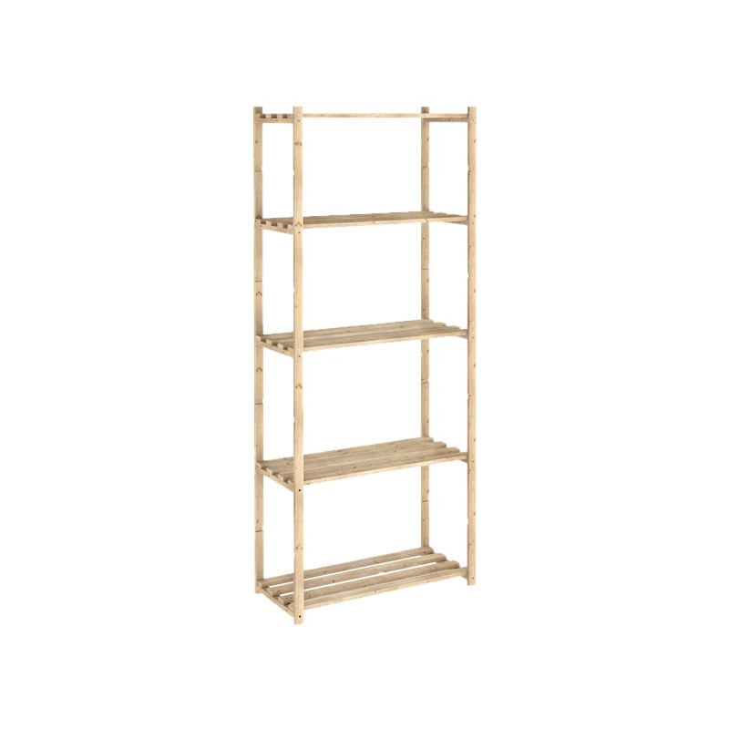 ESTANTERIA PINO MACIZO 5 BALDAS 171x65x30cm