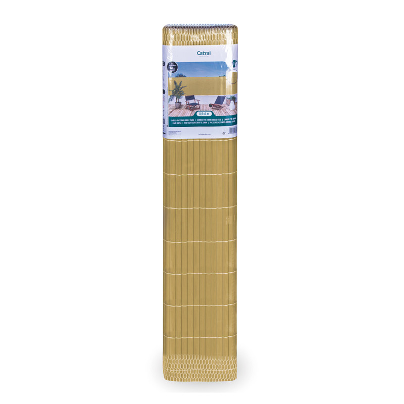 CAÑIZO PVC D/CARA 1,5x5Mts. COLOR CAÑA