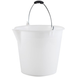 BARREÑO POLIETILENO PLUS C/PICO BLANCO 12LTS