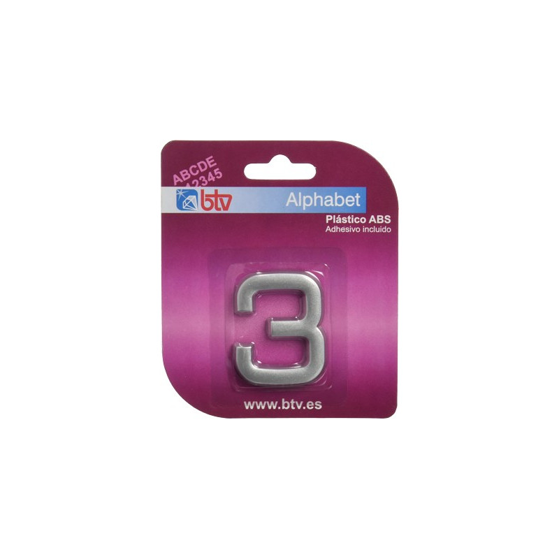 NUMERO 3 ABS PLATA