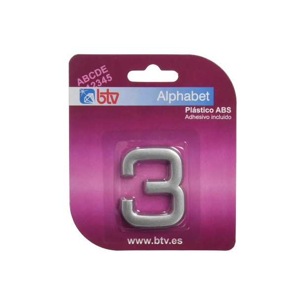 NUMERO 3 ABS PLATA