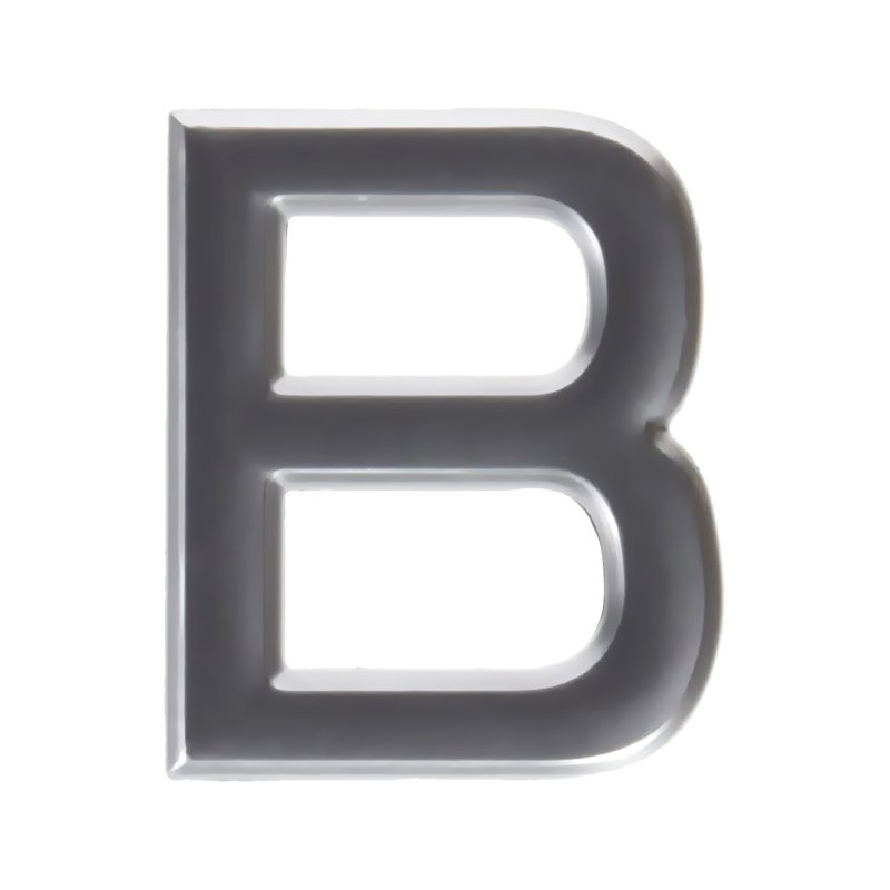 LETRA "B" ABS PLATA