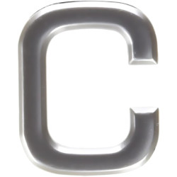 LETRA "C" ABS PLATA