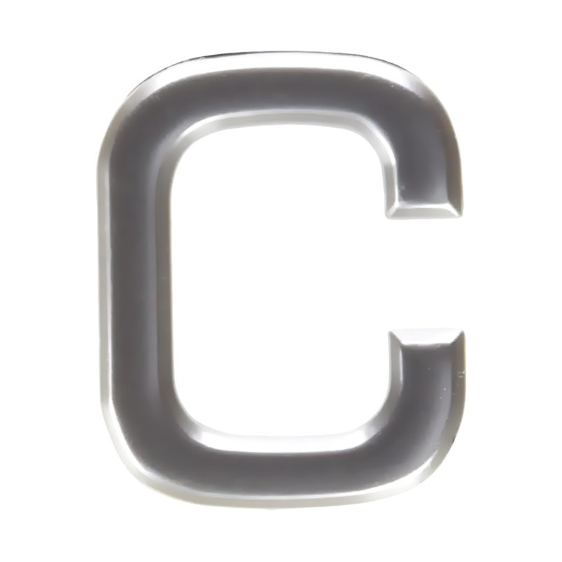 LETRA "C" ABS PLATA