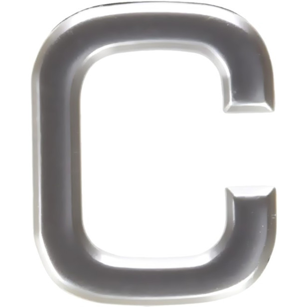 LETRA "C" ABS PLATA