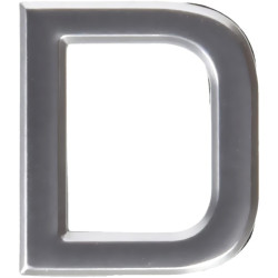 LETRA "D" ABS PLATA
