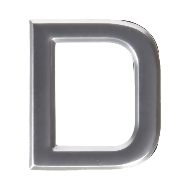 LETRA "D" ABS PLATA