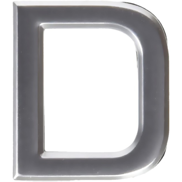 LETRA "D" ABS PLATA