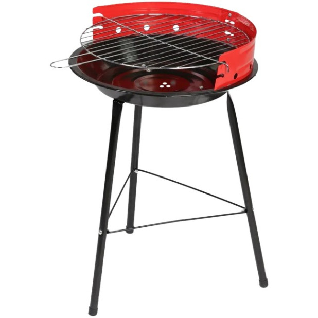 BARBACOA CARBON REDONDA ACERO 34x55CM