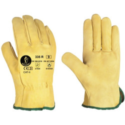 GUANTES VACUNO AMARILLO C/RIBETE T10