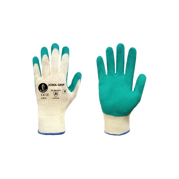 GUANTES LATEX VERDE S/ALGODON T10