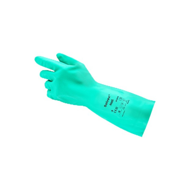 GUANTES SOL-VEX NITRILO S/SOPORTE FLOC.