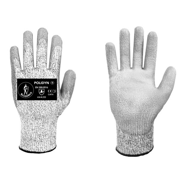 GUANTES POLIESTER DYNEEMA PALMA POLIURETANO T.10