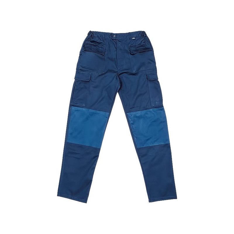 PANTALON 6 BOLS. 100% ALGO. AZUL MARINO T-46