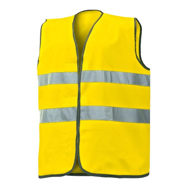 CHALECO C/VELCRO BANDAS REFLECTANTES A.V.AMARILLO T.U