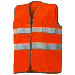 CHALECO C/VELCRO BANDAS REFLECTANTES A.V.NARANJA T.U