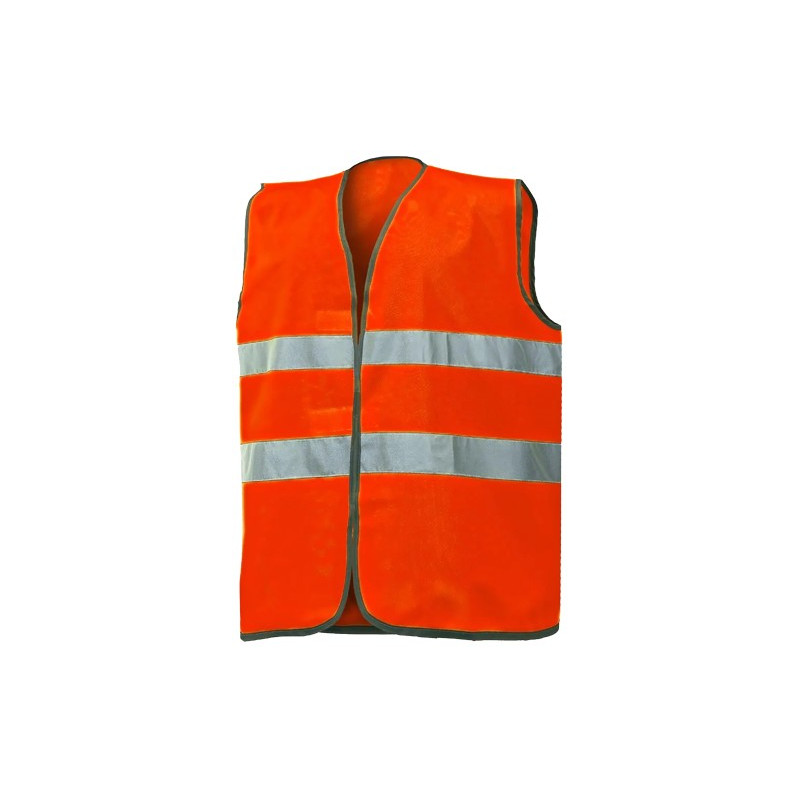 CHALECO C/VELCRO BANDAS REFLECTANTES A.V.NARANJA T.U