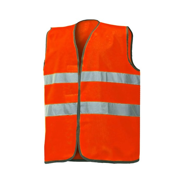 CHALECO C/VELCRO BANDAS REFLECTANTES A.V.NARANJA T.U