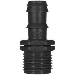 ENLACE MIXTO D.16MM*182" MACHO PP NEGRO(20UND)