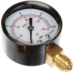 MANOMETRO SALIDA INFERIOR 1/4x53 BAR 0-10