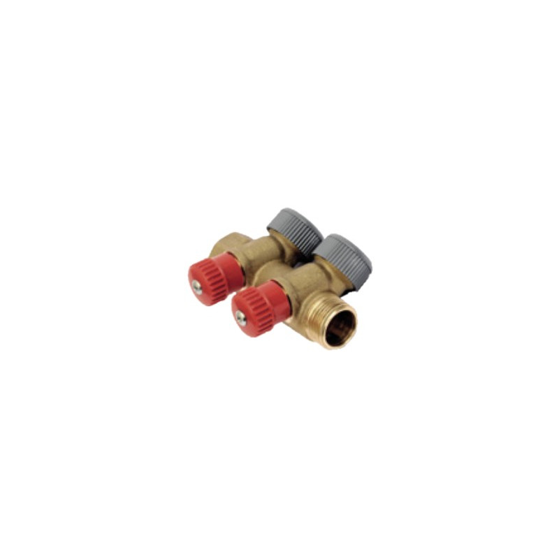 COLECTOR METALICO 2 TOMAS 15x3/4" A.CALIENTE