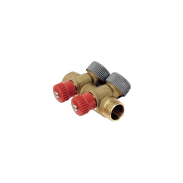 COLECTOR METALICO 2 TOMAS 15x3/4" A.CALIENTE