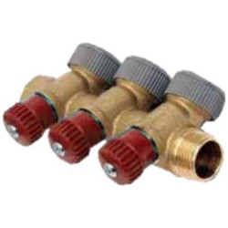 COLECTOR METALICO 3 TOMAS 15x3/4" A.CALIENTE