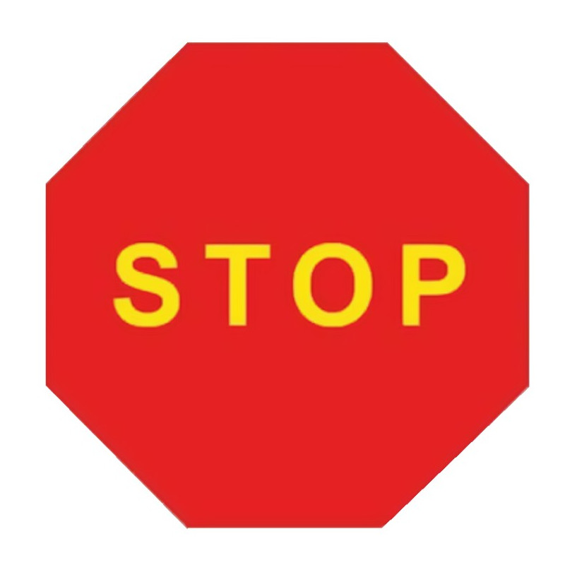 SEÑAL DE BOLSA STOP 70x70CM