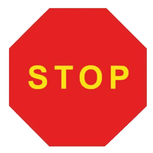 SEÑAL DE BOLSA STOP 70x70CM