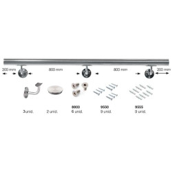KIT PASAMANOS 3M.+SET+ SOPORTE 43X1,5-316 PUL