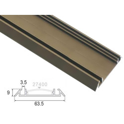 GUIA INFERIOR 4MTS PLATA MATE