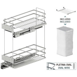 BOTELLERO OVAL ALT.70 MOD.25 CROMO