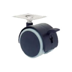 RUEDA TINA 50MM P42x42 FRENO NEGRO-GRIS