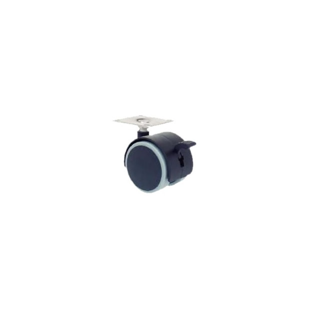 RUEDA TINA 50MM P42x42 FRENO NEGRO-GRIS