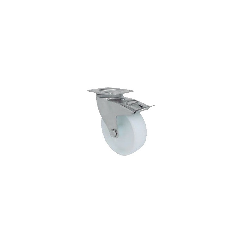 RUEDA PREMIUM 80MM PLACA FIJA ANTIHILOS