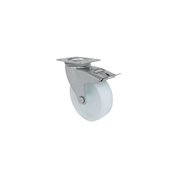 RUEDA PREMIUM 80MM PLACA FIJA ANTIHILOS