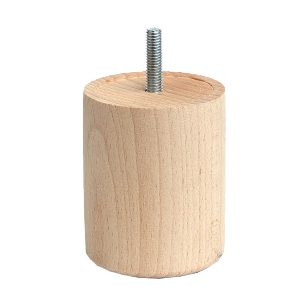 PATA MADERA CILINDRICA M-451 ALT.080 D68 H.CRUDO