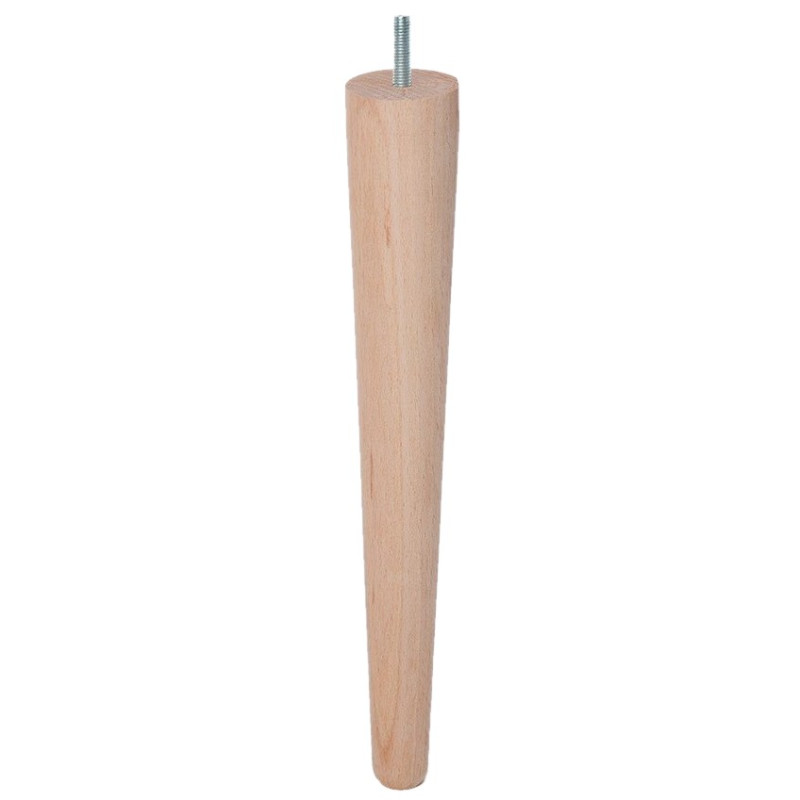 PATA MADERA CONICA M-937 ALT.330 D46 H.CRUDO