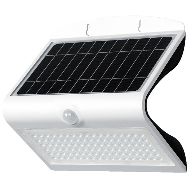 APLIQUE LED SOLAR 8W C/SENSOR BLANCO IP65 6000K