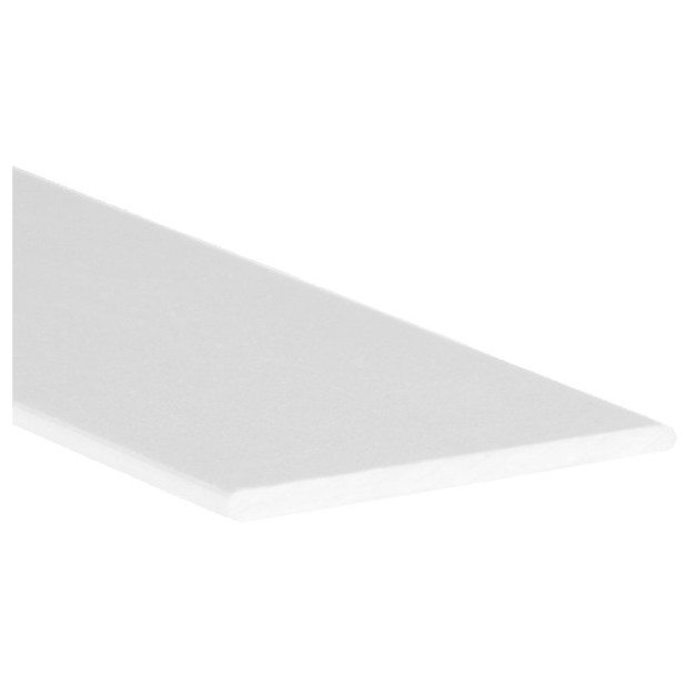 PERFIL ALU BLANCO LISO M-9002 20x1.5MM 1MTS