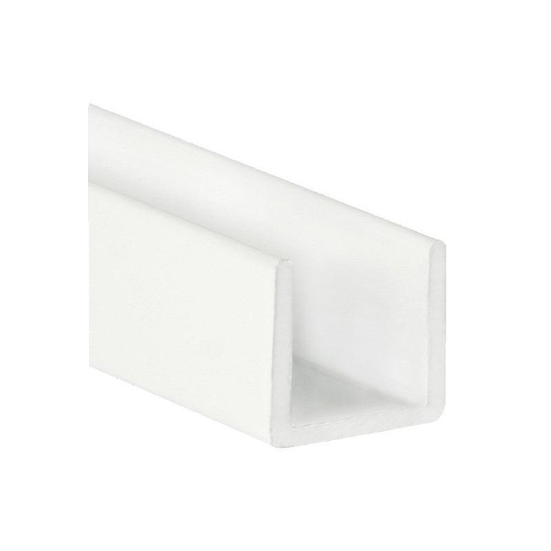 PERFIL "U" ALU BLANCO LISO M-9003 08x08x1MM 1MTS