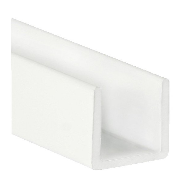 PERFIL "U" ALU BLANCO LISO M-9003 10x10x1MM 1MTS