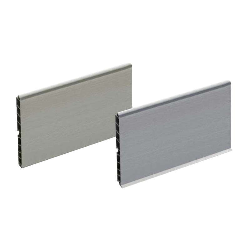 ZOCALO PVC/ALUMINIO 4MTSX10 PLATA MATE