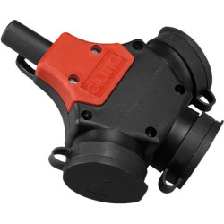BASE GOMA TRIPLE CON TAPA 16A 250V