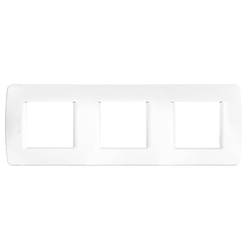PLACA 2+2+2 MODULOS BLANCA
