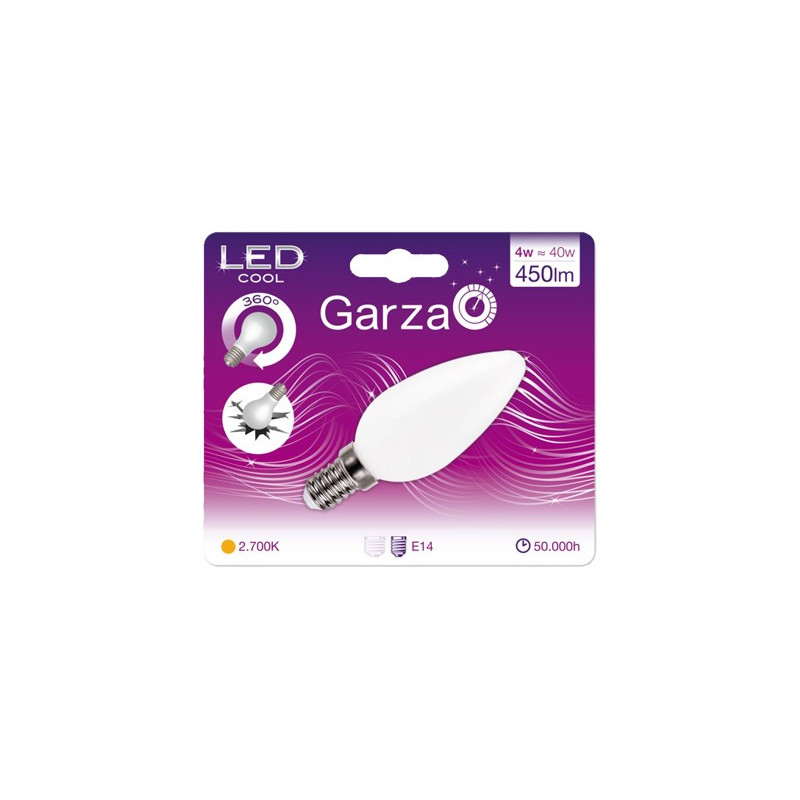 LAMPARA LED VELA 4W E14 360º 450LM 2700K